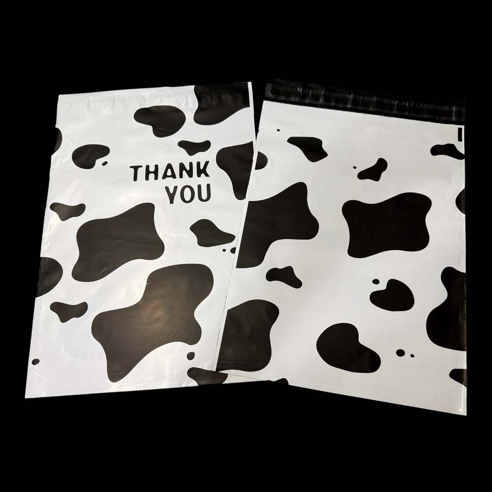 (10) 10 x 13 Cow Print Self-Sealing Poly Mailers Shipping Envelopes